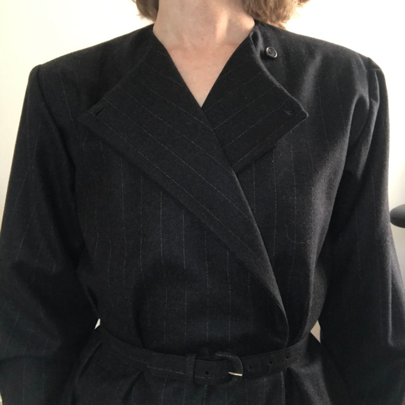 VINTAGE: Ralph Lauren purple label belted wool dress sz 4 - Picture 5 of 8